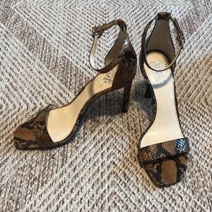 Snakeskin Strappy Heels